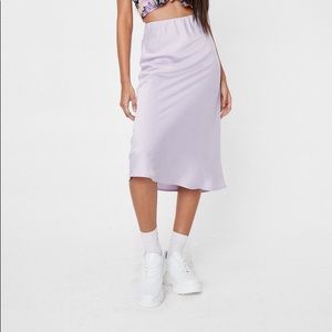 Princess Polly Lavender Lilac Silk Skirt